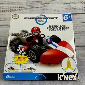 K’NEX MarioKart Nintendo Wii Mario And Standard Kart Building Set NEW In Box